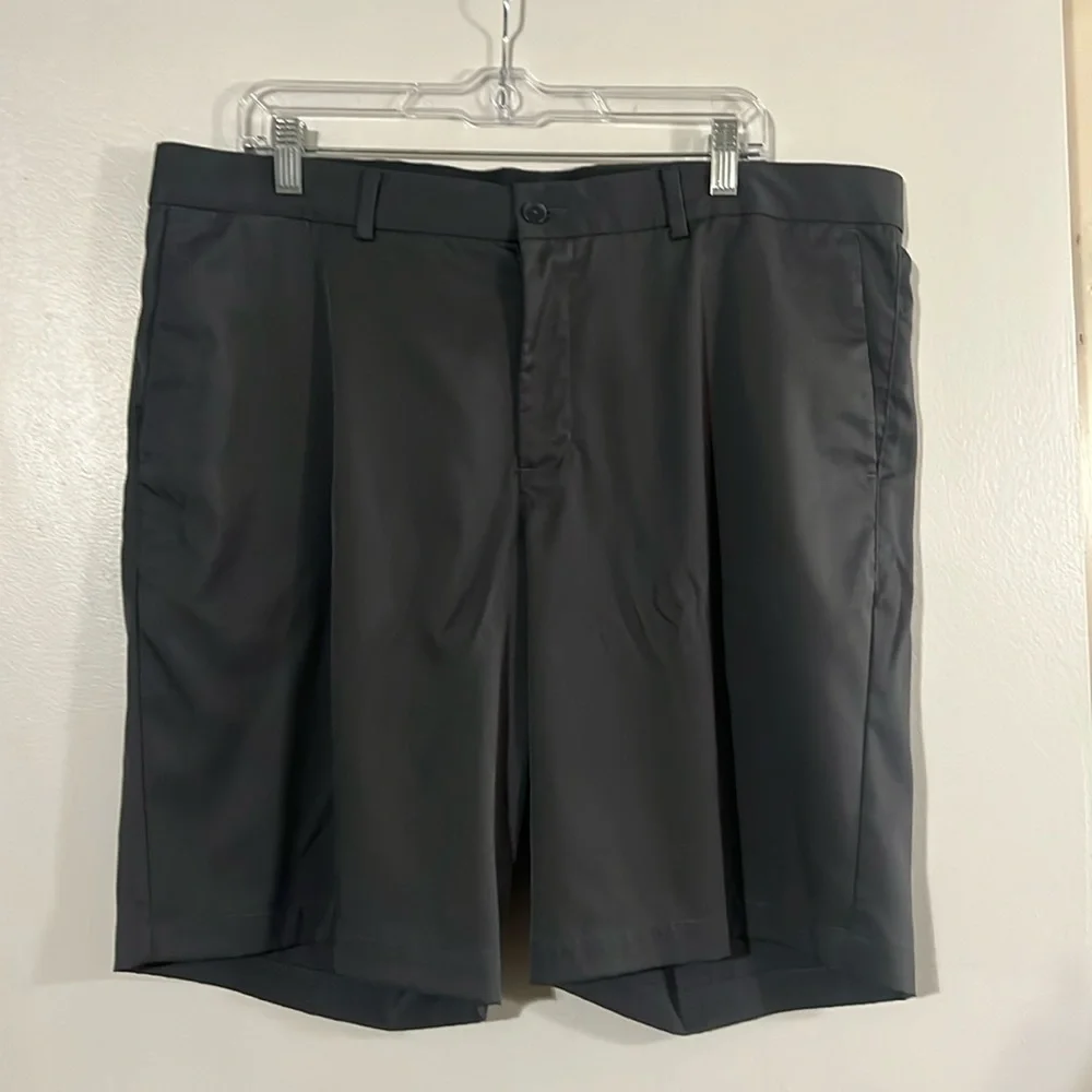 Nike gray flat front dri-fit shorts